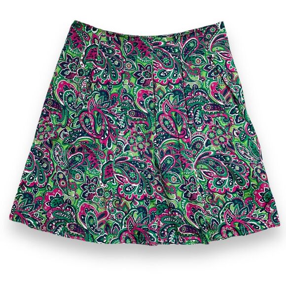 Talbots Paisley Skirt Women’s 18 Floral Pattern Colorful Business Professional - Picture 1 of 7